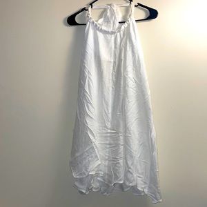 NWT Elan white tie around neck sleeveless mini dress